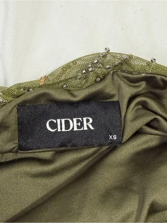 Mesh Cowl Neck Floral Beading Sequin Cami Top - Picture 7 of 8